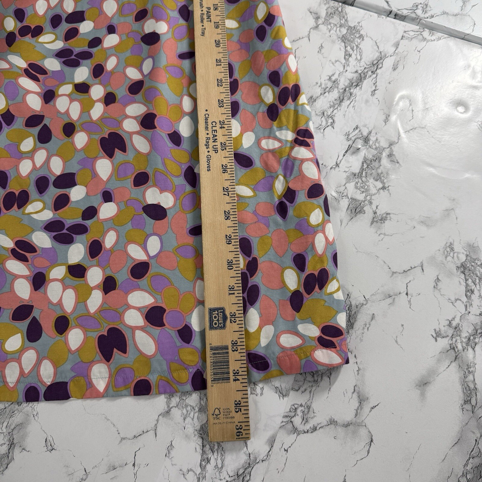 Boden Silk Blend Dress Split Neck Modern Colorful Size 6 Beaded Neckline