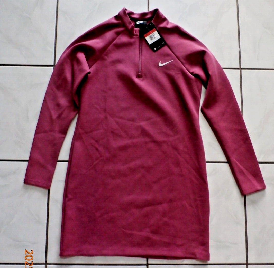 NWT NIKE Sweatshirt Sportswear Dress SWOOSH Mauve 1/4 ZIP Sz L $75 G869