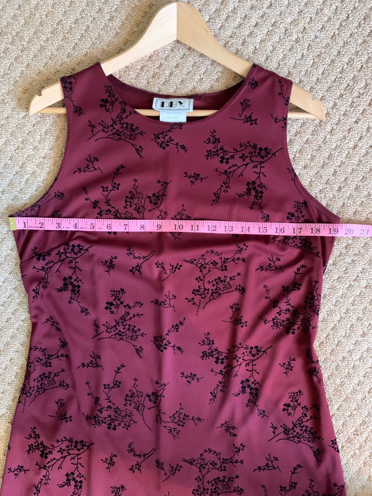 Velvet Motif Mini Dress S-M