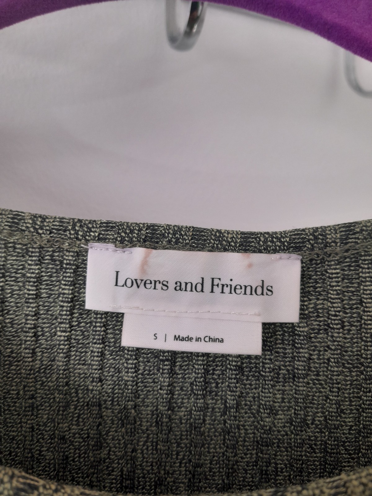 Lovers and Friends Olive Ribbed Ruched Dress – Size S