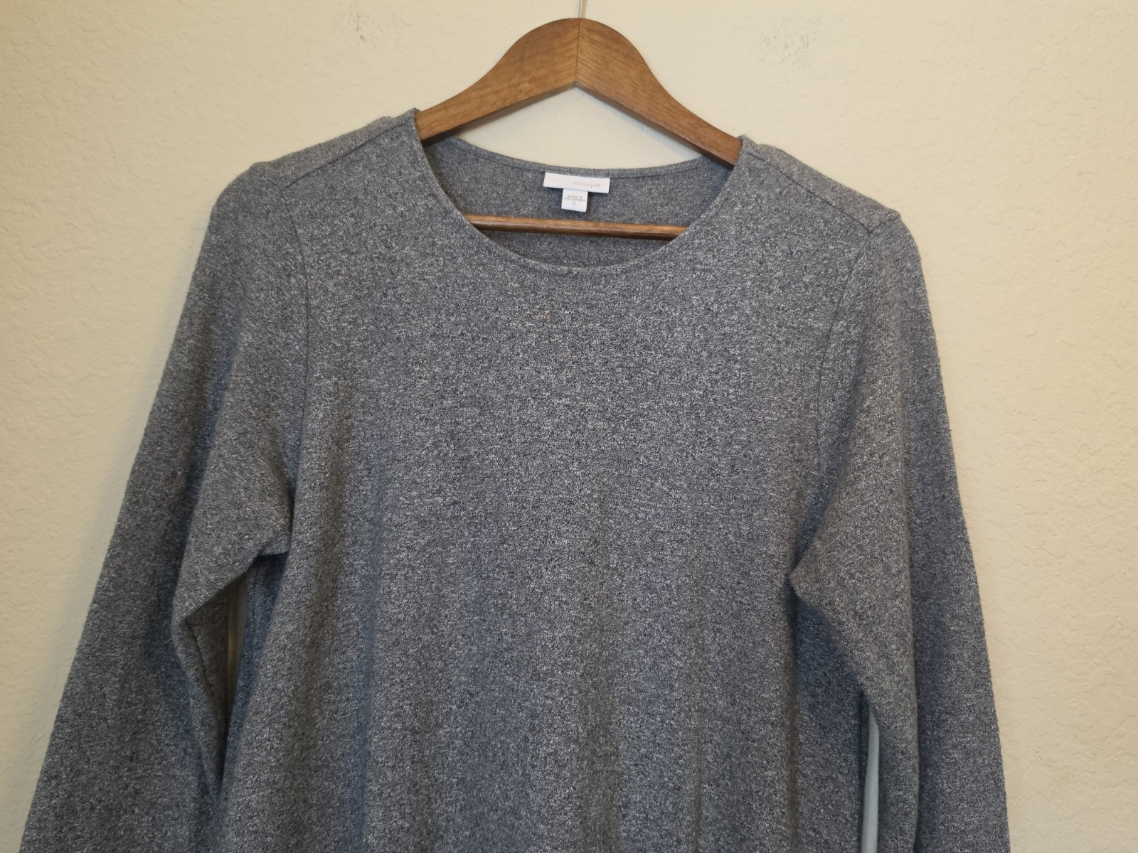 Pure Jill Knit Shift Dress Womens Size Small Grey Pocketed Preppy Minimalist