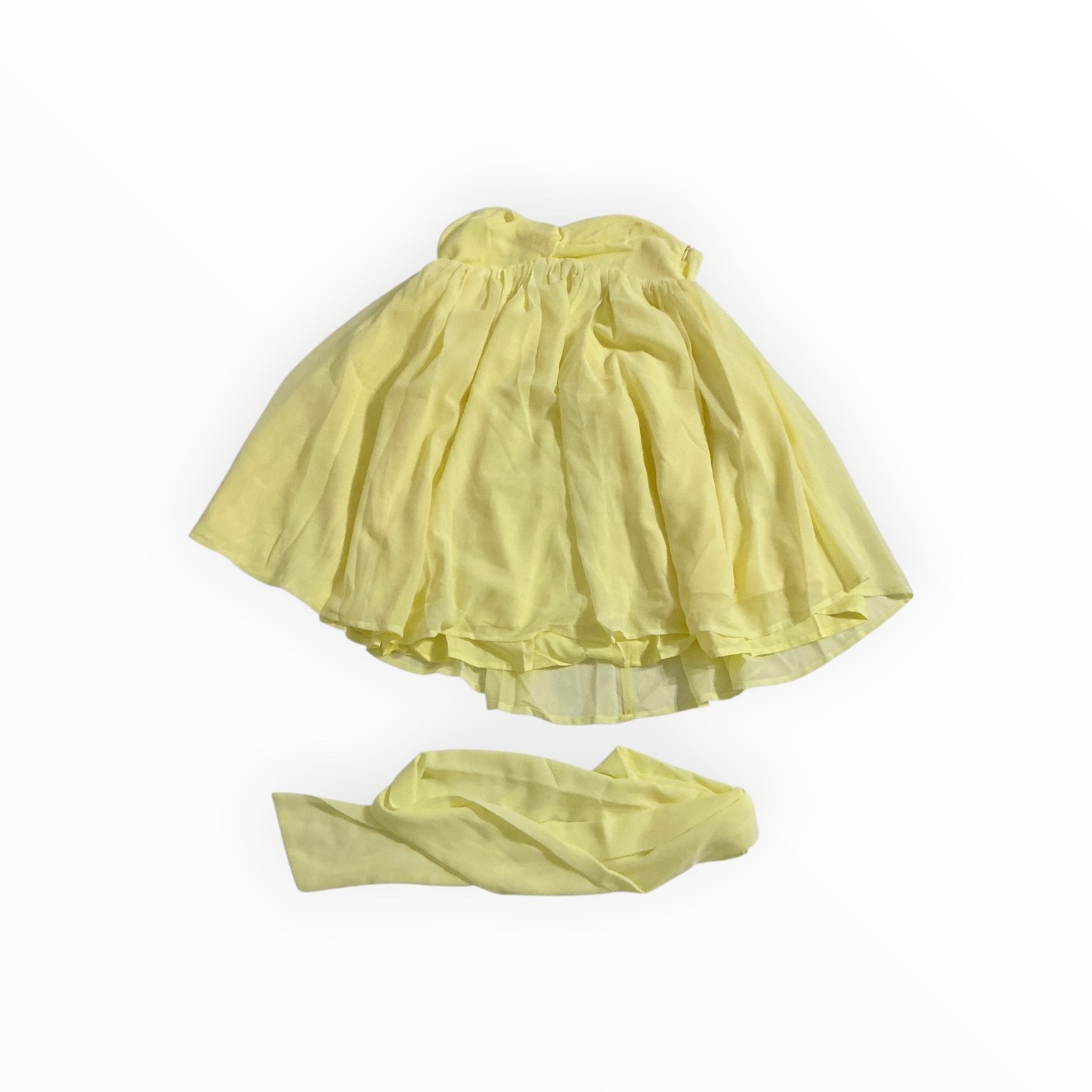 Peppermayo Saturn Mini Dress Yellow US 4 Ruched Party Cocktail Vacation