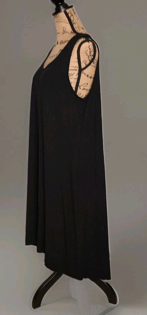 Chico’s – Versatile Black Sleeveless Knit Hi-Low Dress – Women’s Size Large