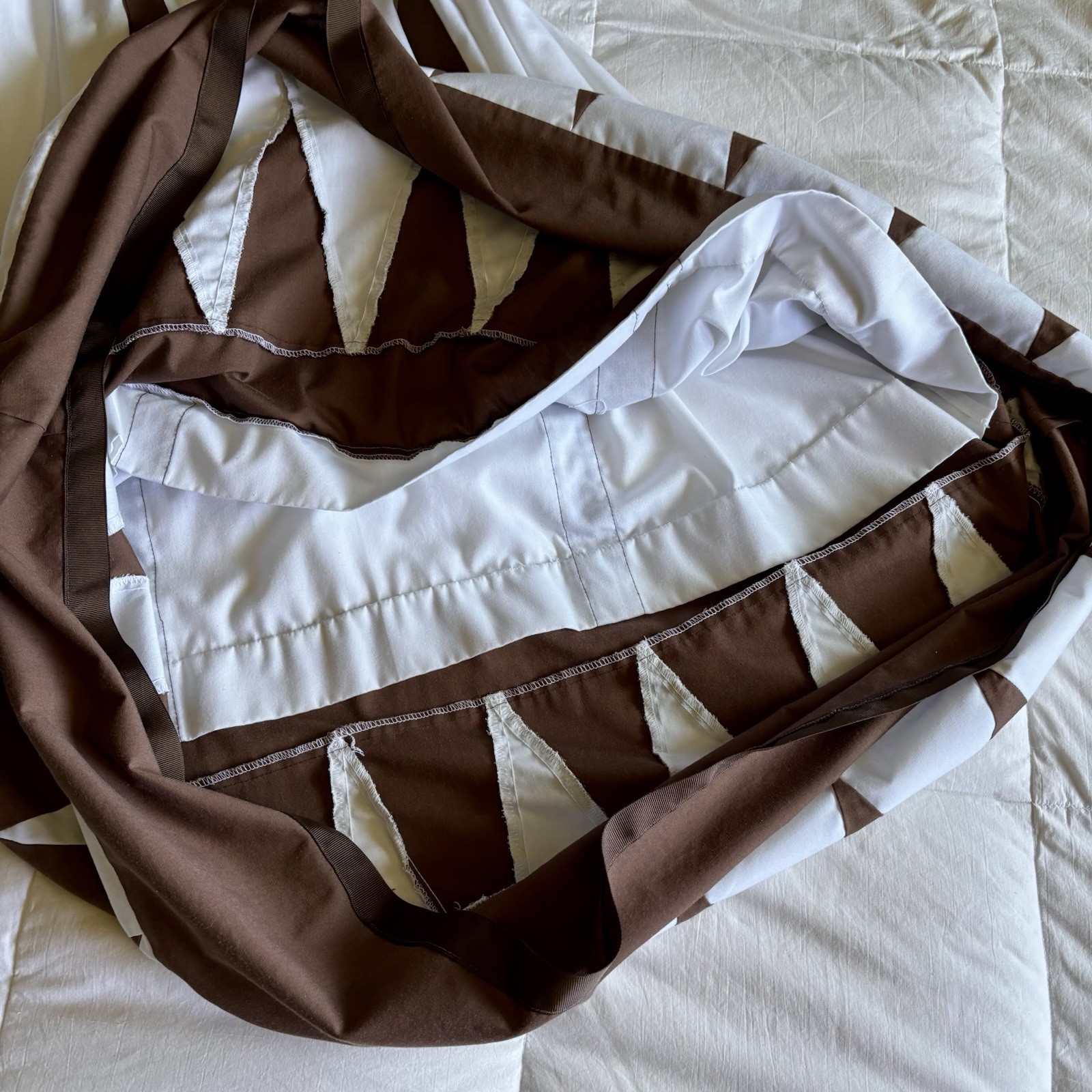 Unique Patchwork Boho Prairie Folk Western Dress Neutral Earthy Peasant Large