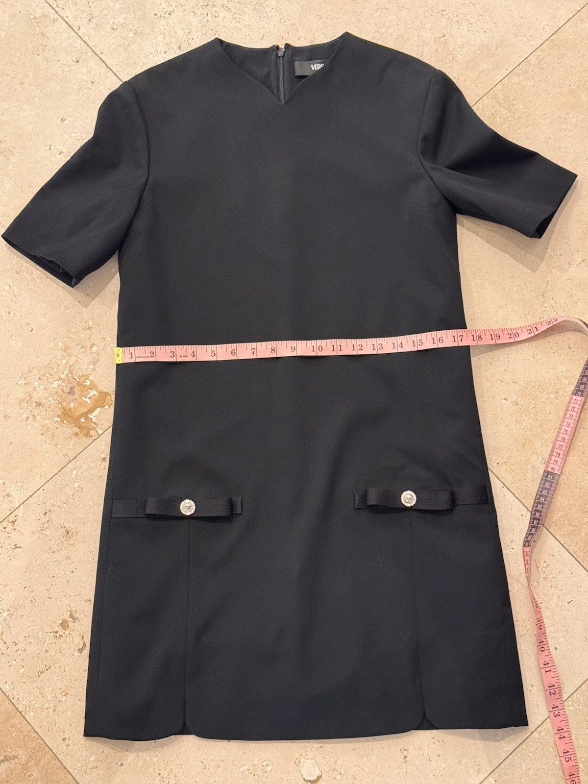 Versace Wool Blend Shift Dress Size 40 / 4