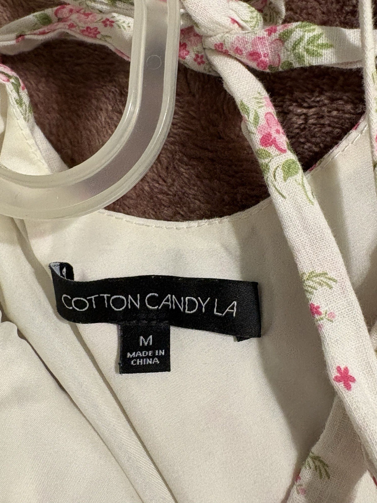 Cotton Candy La Flirty Deep V Floaty Floral Dress Size Small NWOT