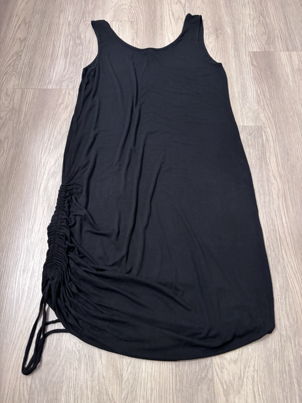 Green Envelope WomenBlack L Dress Rouching Flattering Sleeveless Versatile Comfy