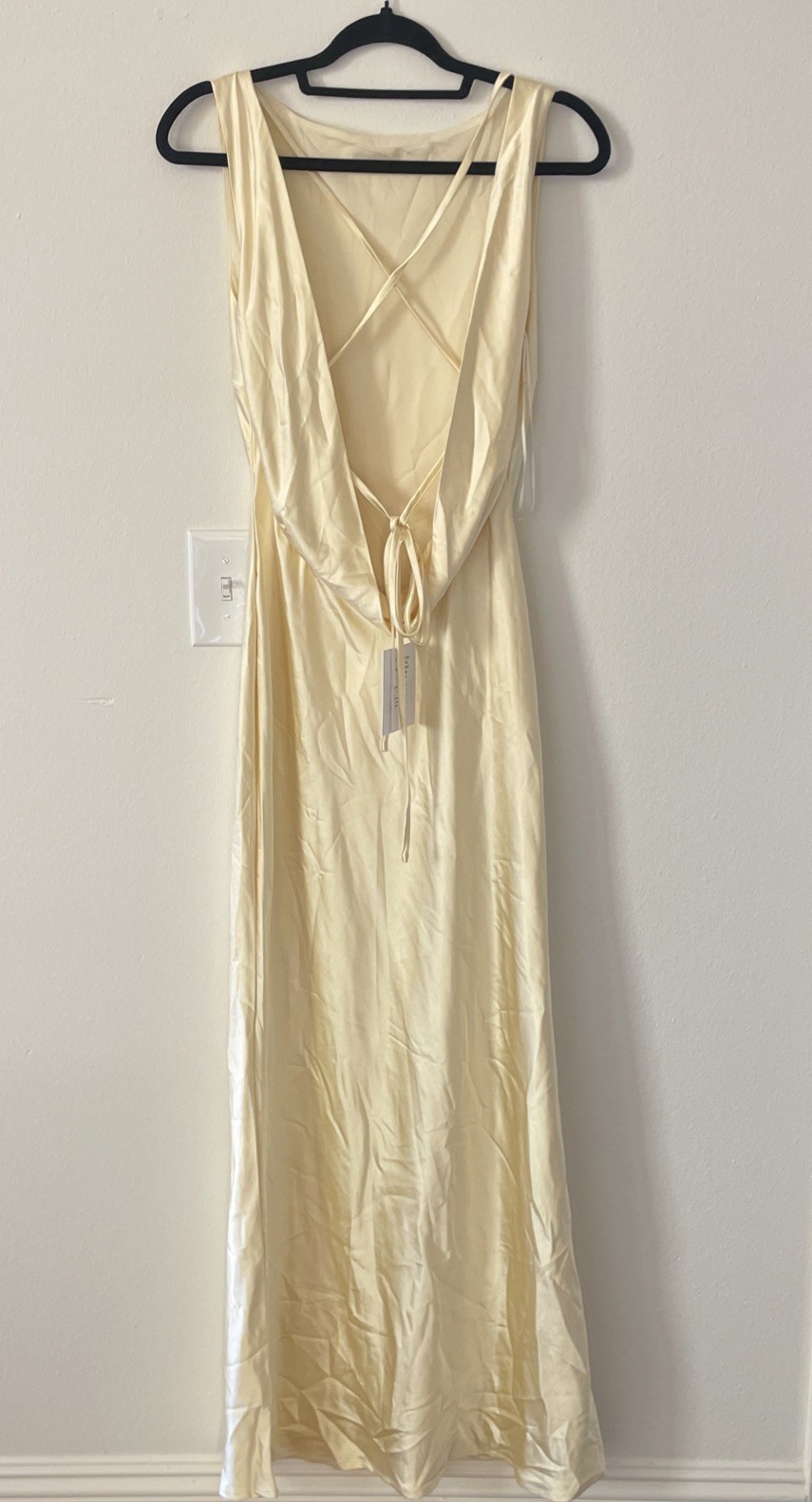 Runaway The Label ADAIR MAXI DRESS LEMON size S NWT
