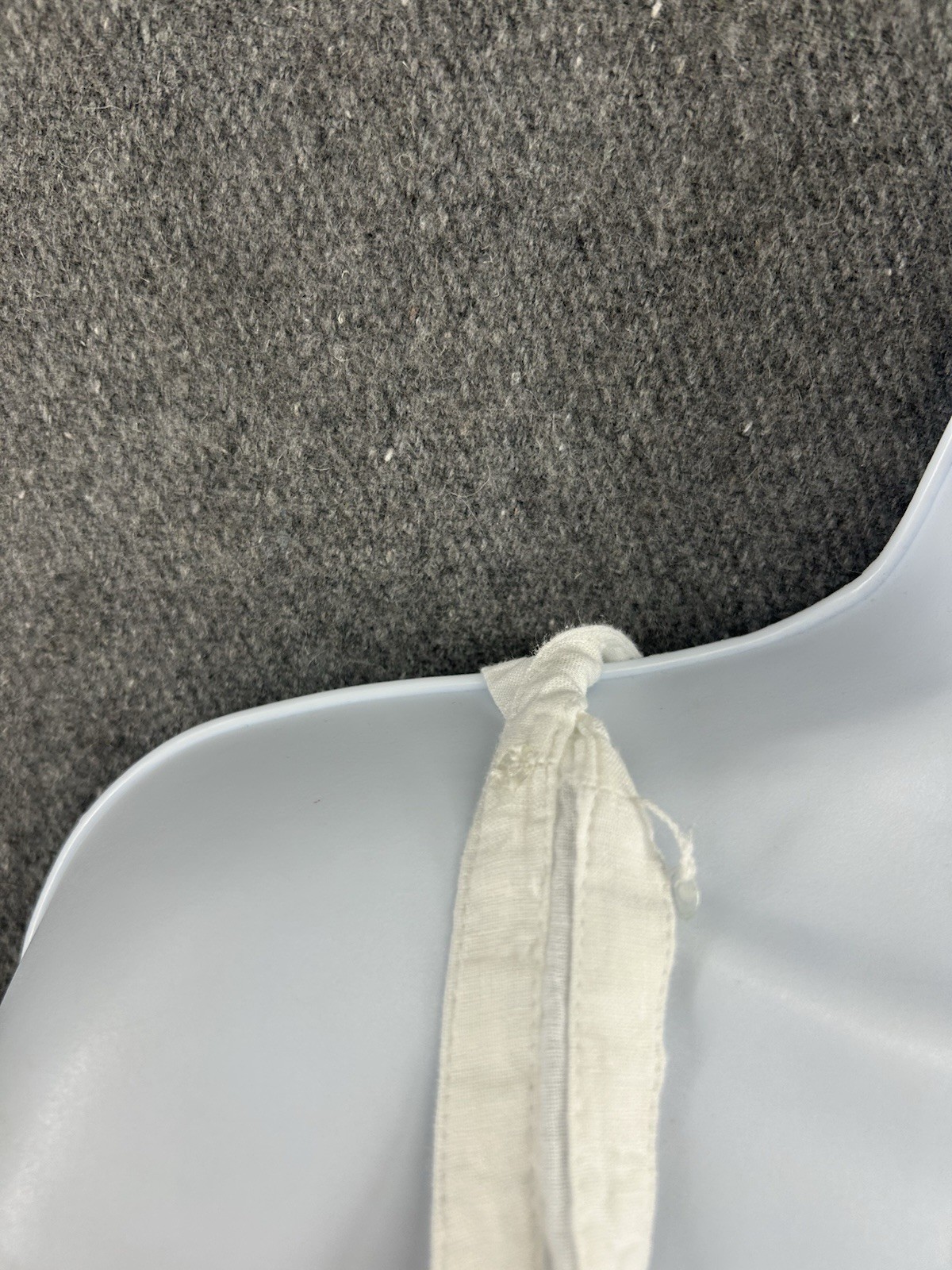EILEEN FISHER White Irish Linen Handkerchief w/Ties Lagenlook Dress Size Small