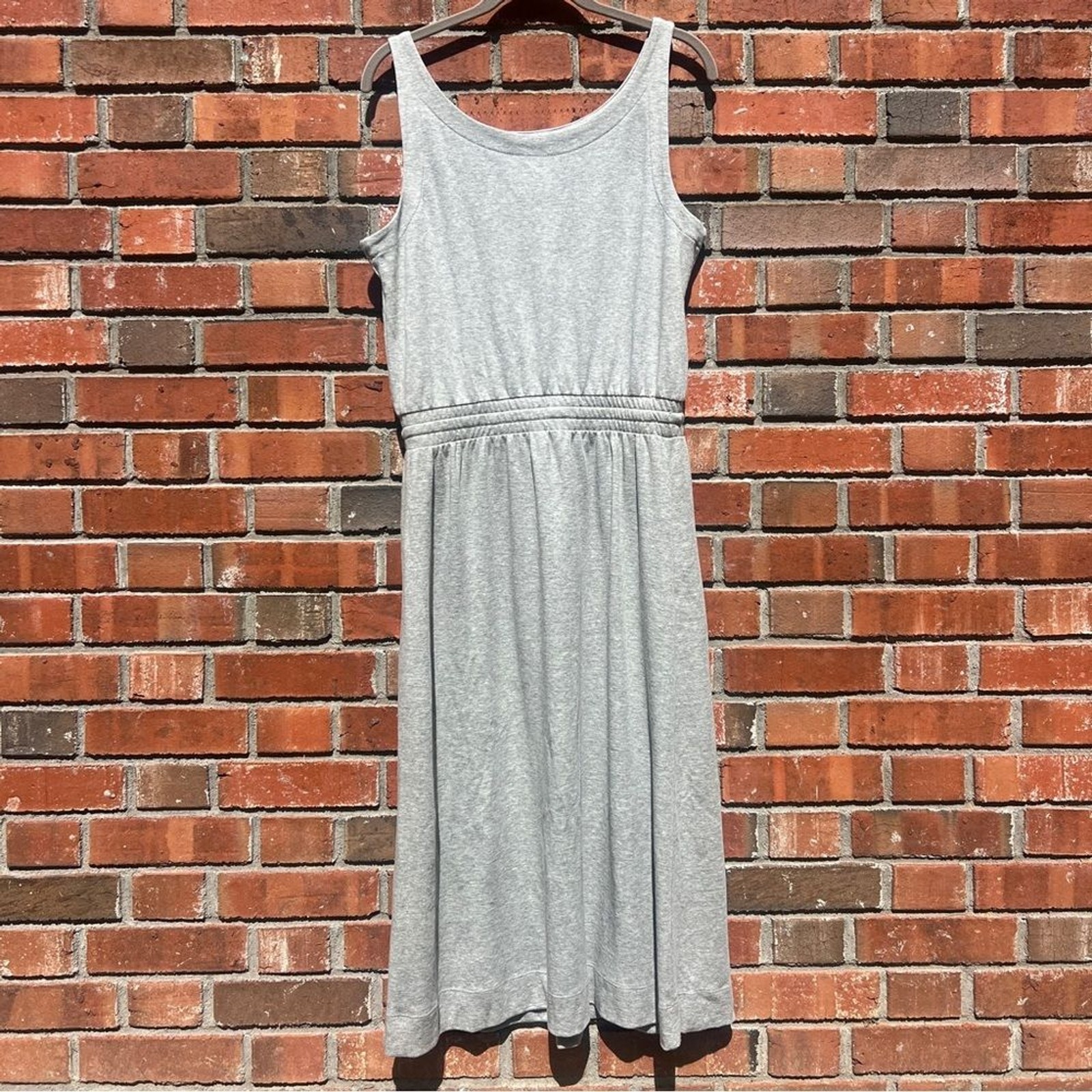 Talbots Haven Well Within Grey Oraganic Cotton Interlock Dress Size M