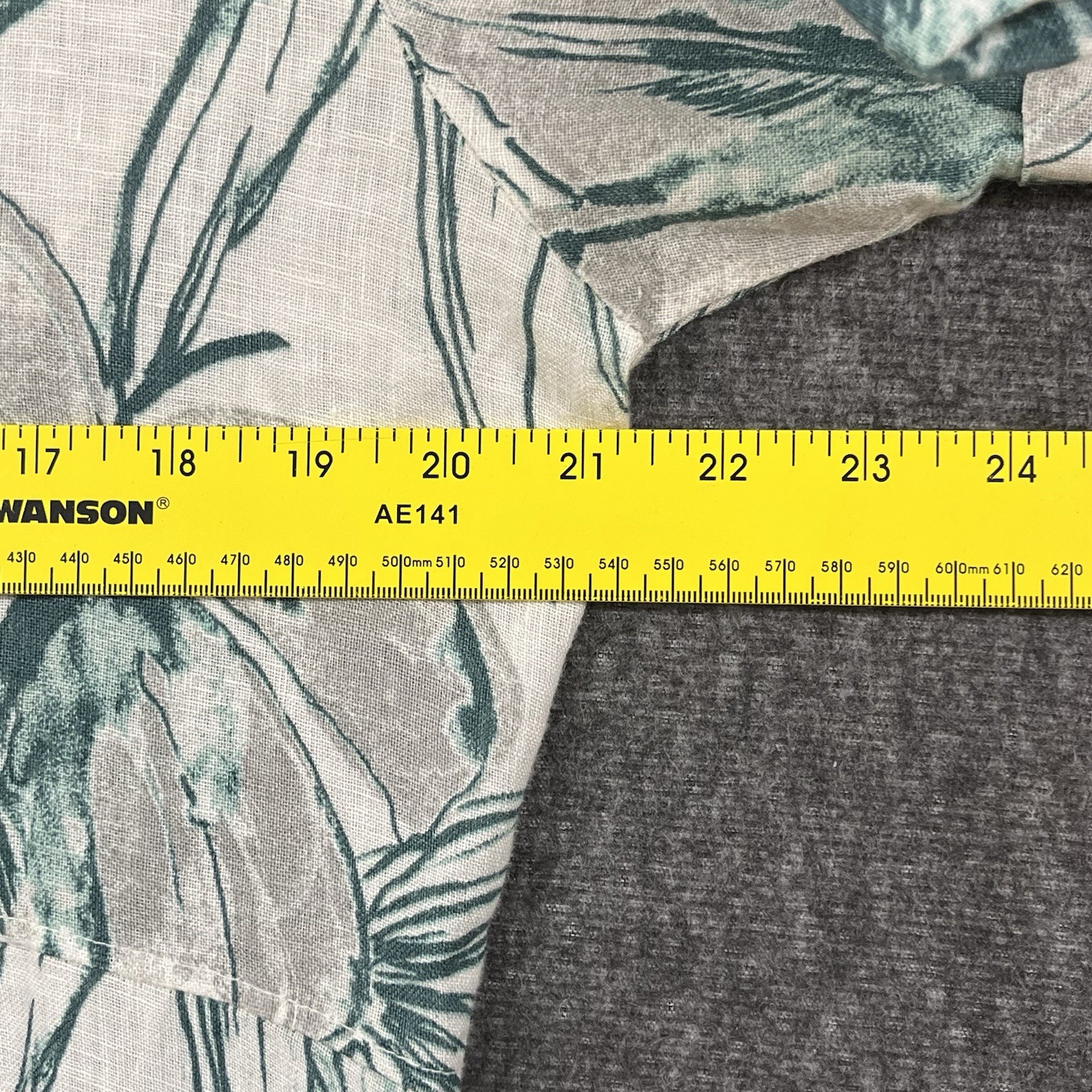 Woolovers Dress Womens 10 Green Beige 100% Linen Lagenlook Boho Beach Floral