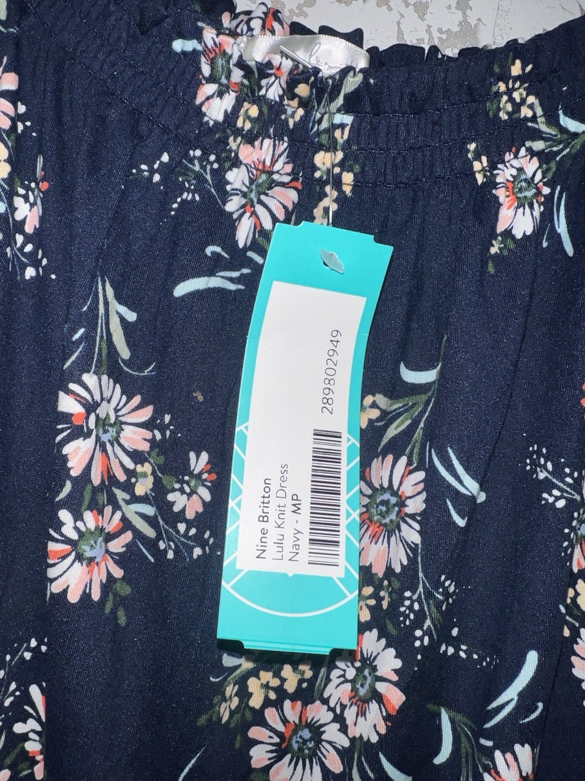 NWT! Nine Britton Lulu Knit Sleeveless Dress Size Medium Petite – Navy Floral