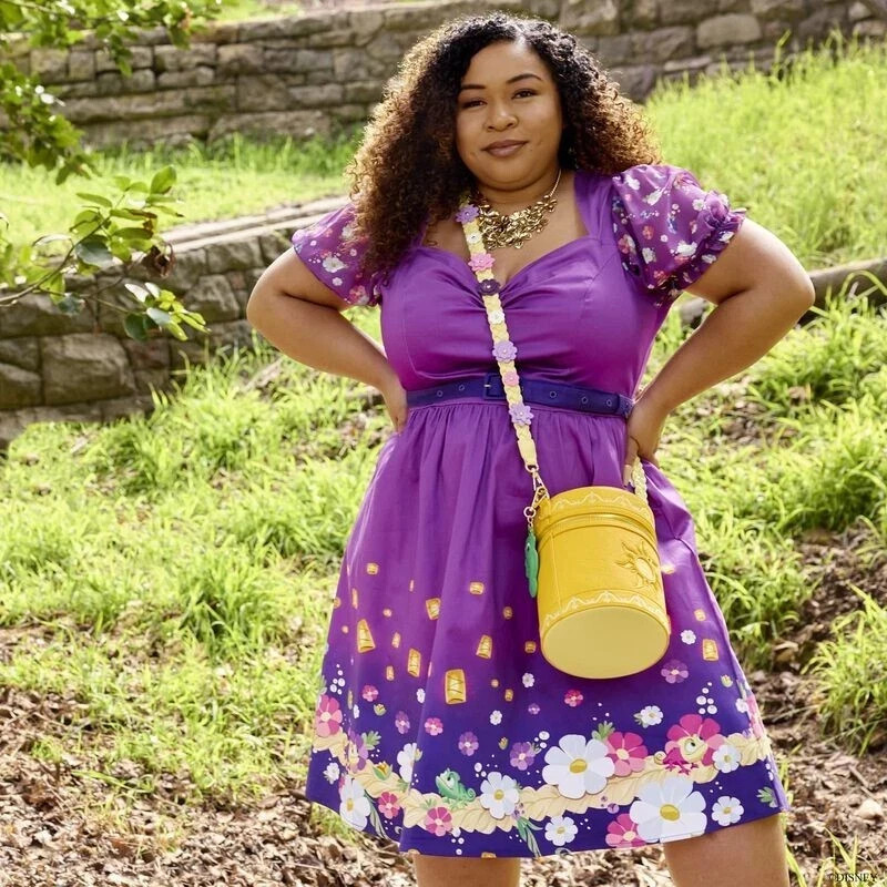 Disney Loungefly Stitch Shoppe Rapunzel Lanterns Purple Allison Dress XL