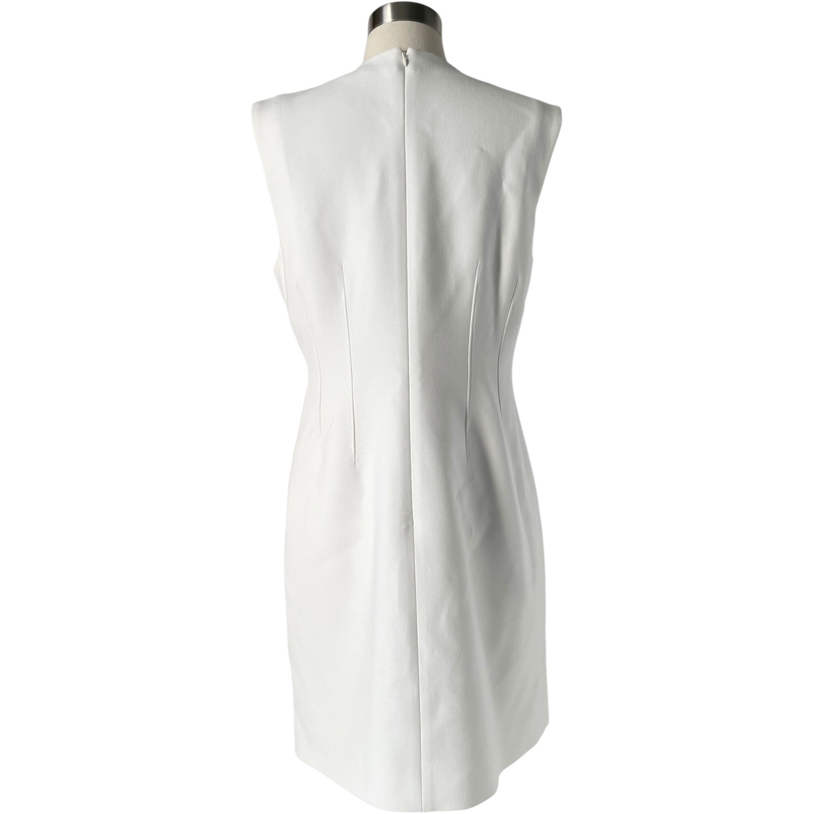 Veronica Beard Anais Dress 8 Off White Sleeveless Sheath Minimalist