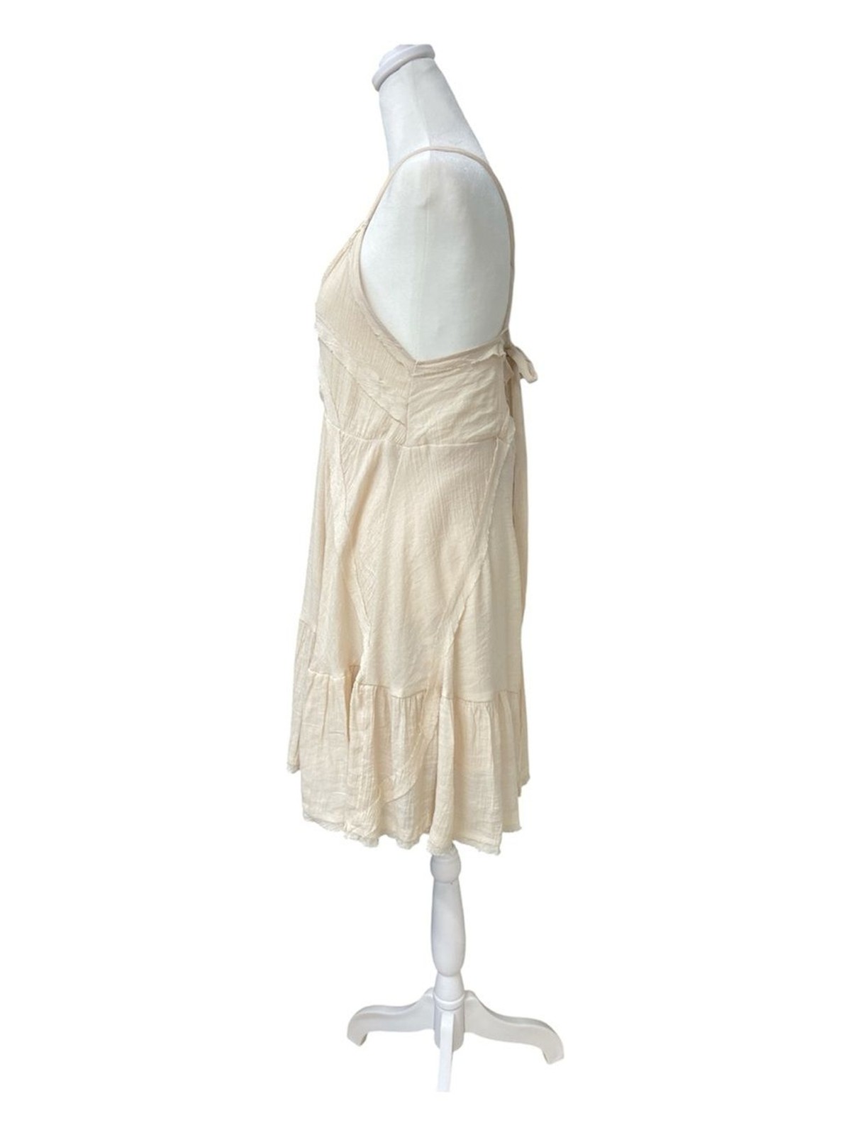 Wishlist Cream Spaghetti Strap Layered Mini Dress Size Small
