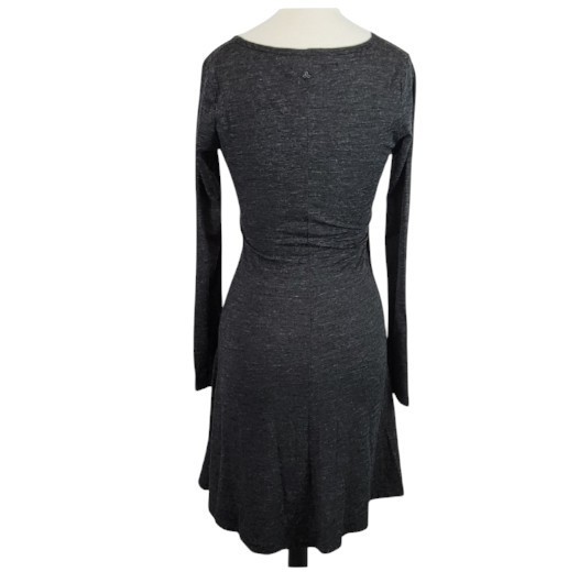 Prana Nadia Dress Grey Wrap Long Sleeve Size Small