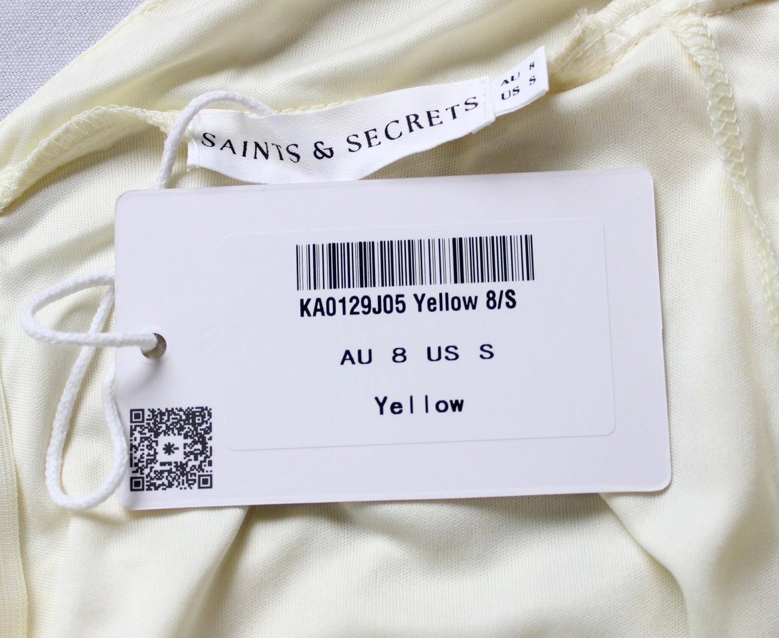 Saints & Secrets Women’s Kirralee Halterneck Maxi Dress AP2 Yellow Small AU:8