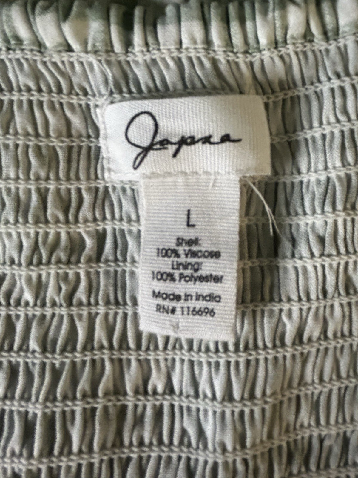 NWT! Jopna Light Green Gingham Thin Strap Sundress Size Large