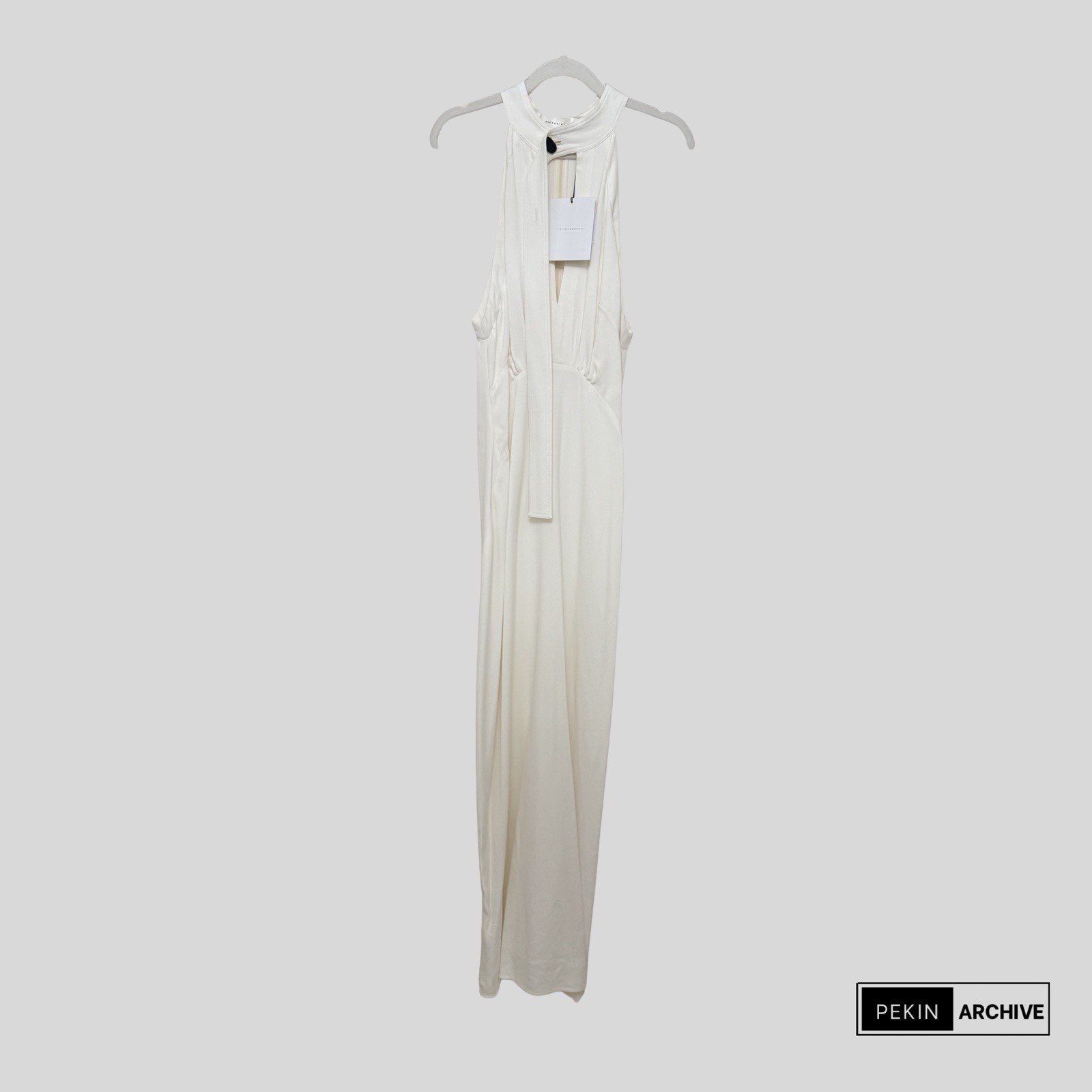 Victoria Beckham White Maxi Dress UK 14 Silk Lined