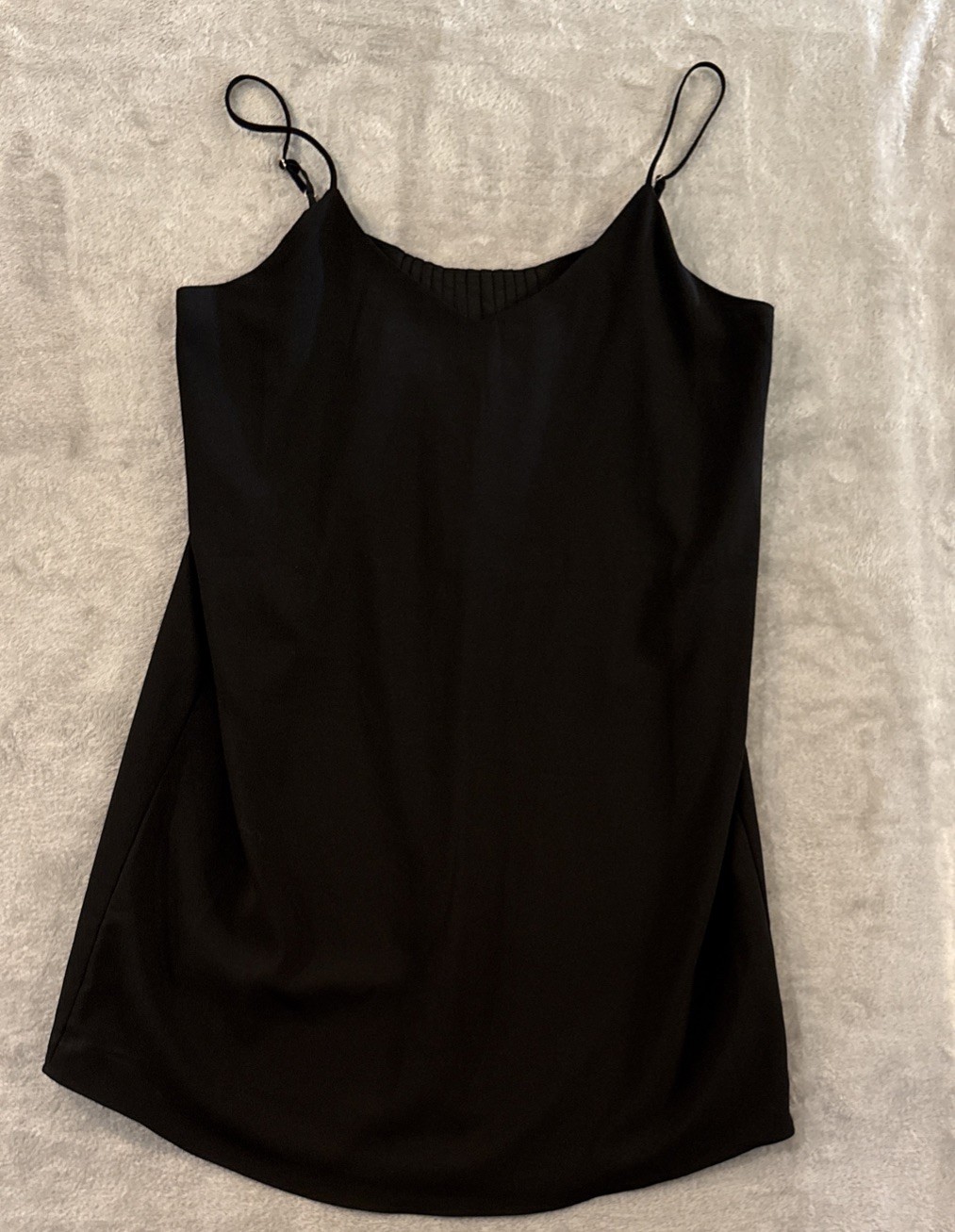 Mini Shift Dress Naked Zebra Lined L Black LBD Spaghetti Beach Coastal Cowgirl