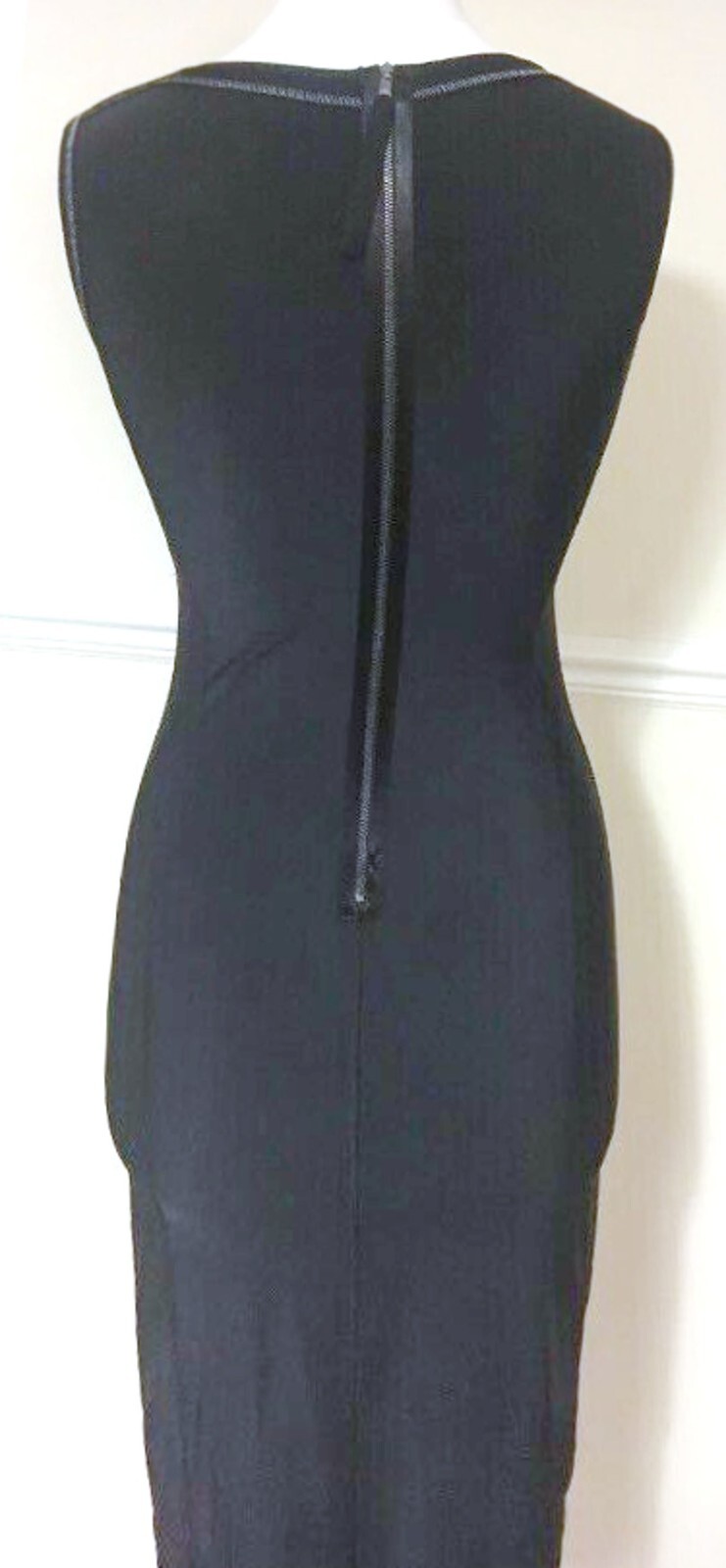 Dress Black Grey N2 Stripe Marc Cain Sports 36 Chains Wool Techno Wool Dress