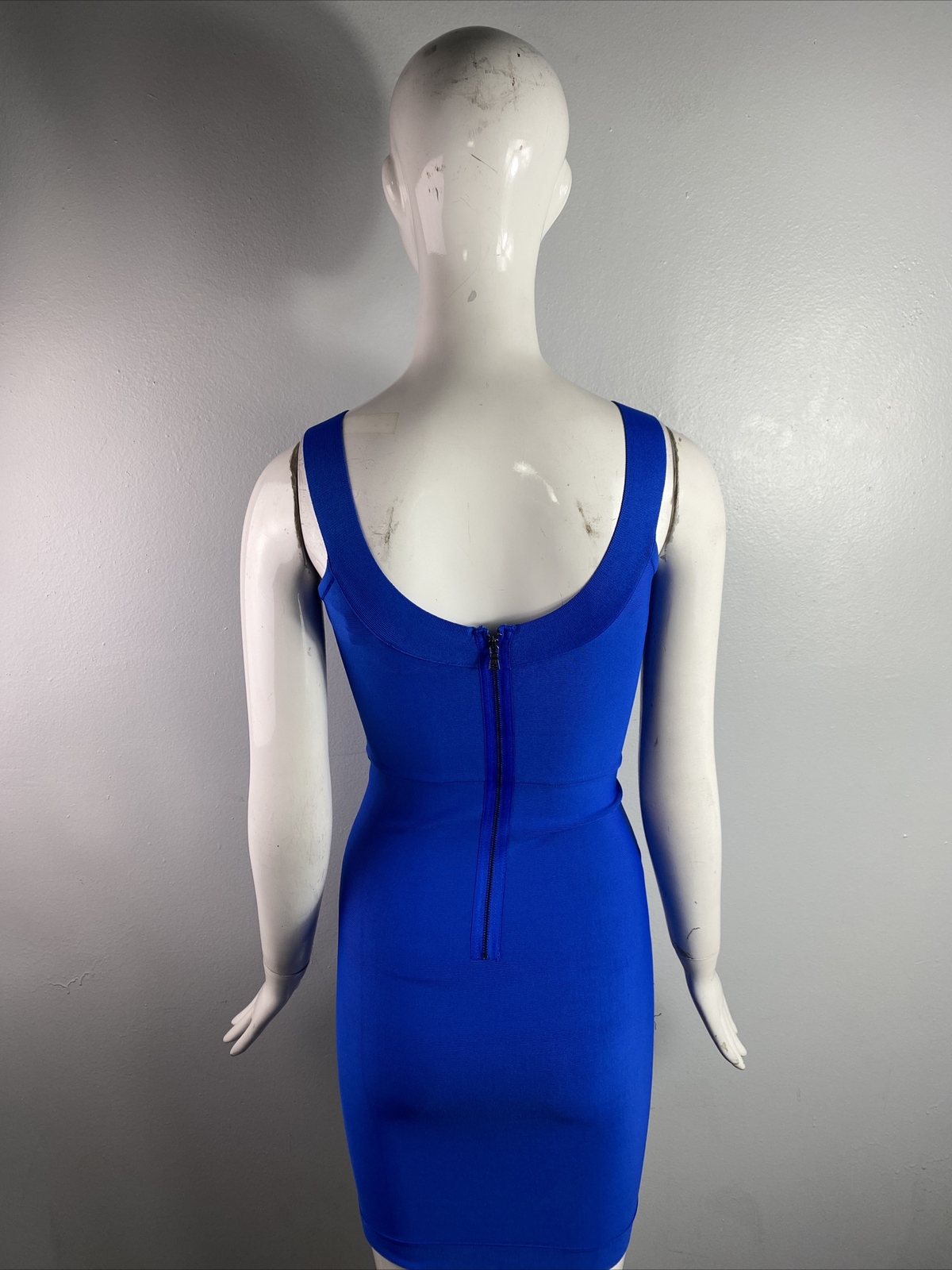 NWT BCBGENERATION Womens Sleeveless Mini Pencil Dress w/Back Zip Blue Size 2XS