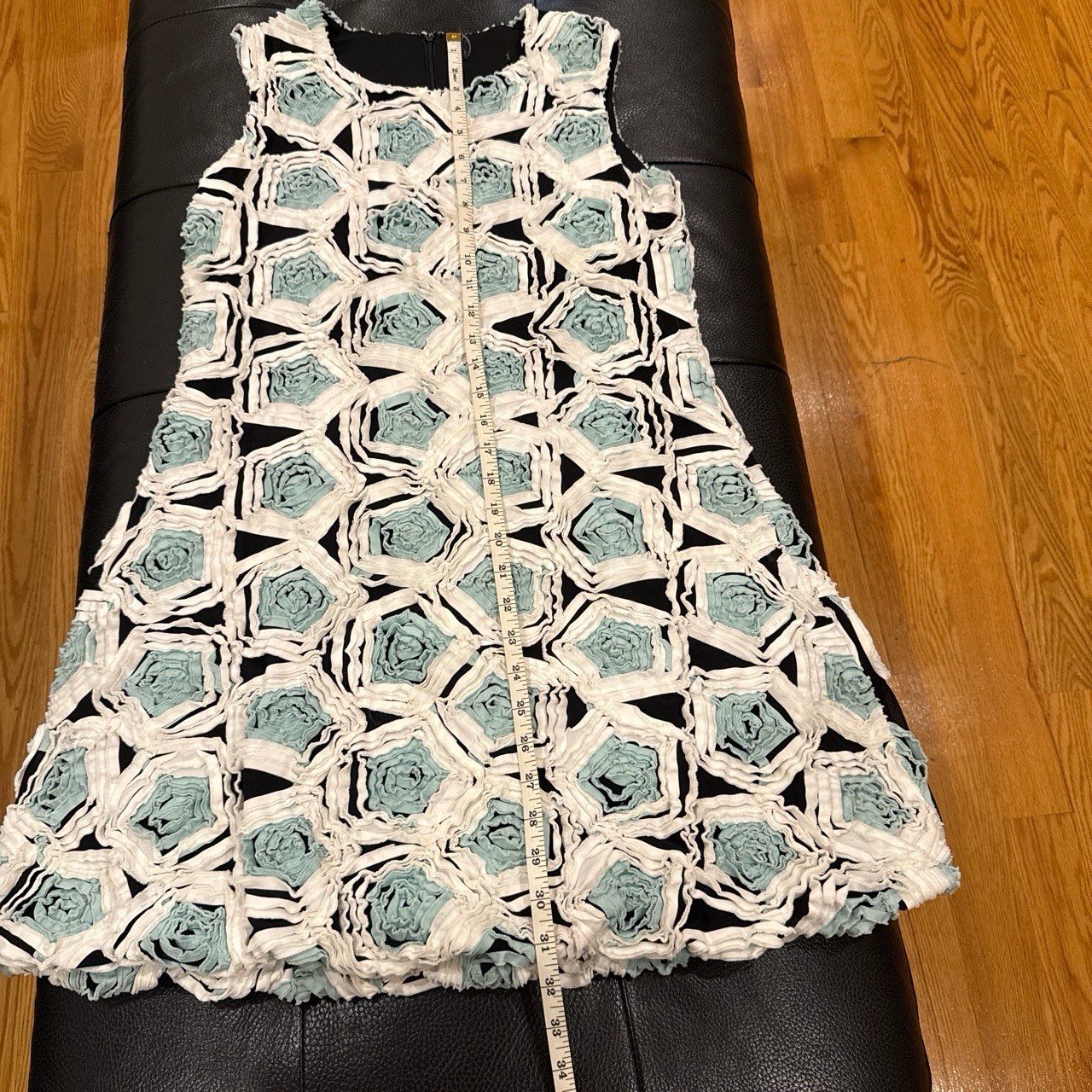 Samuel Dong Mini Dress S Rare Edition 3D Floral Textured