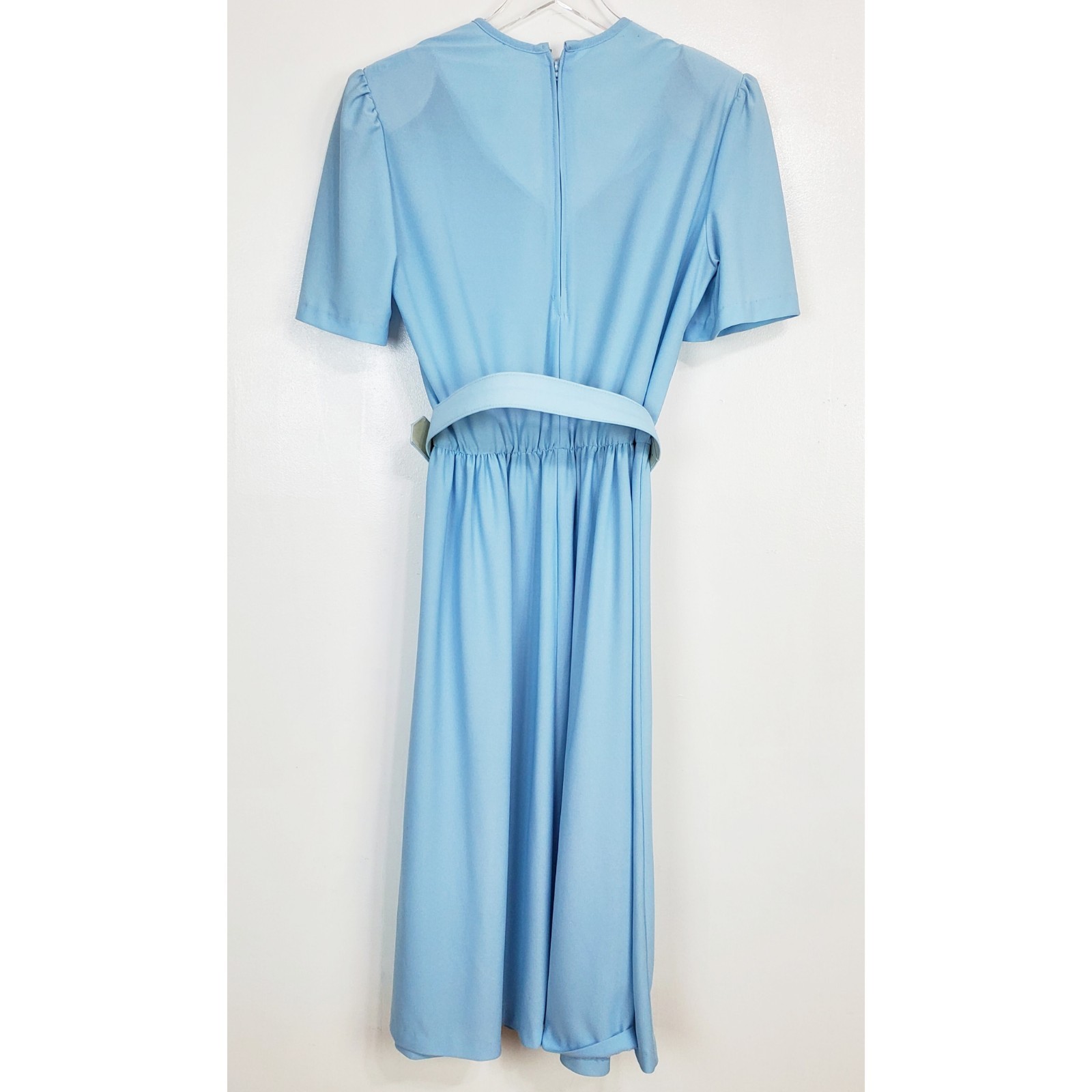 Vintage Jennifer Gee size 14 fit flare dress lace belt stretch 60s 80s fairy 70s