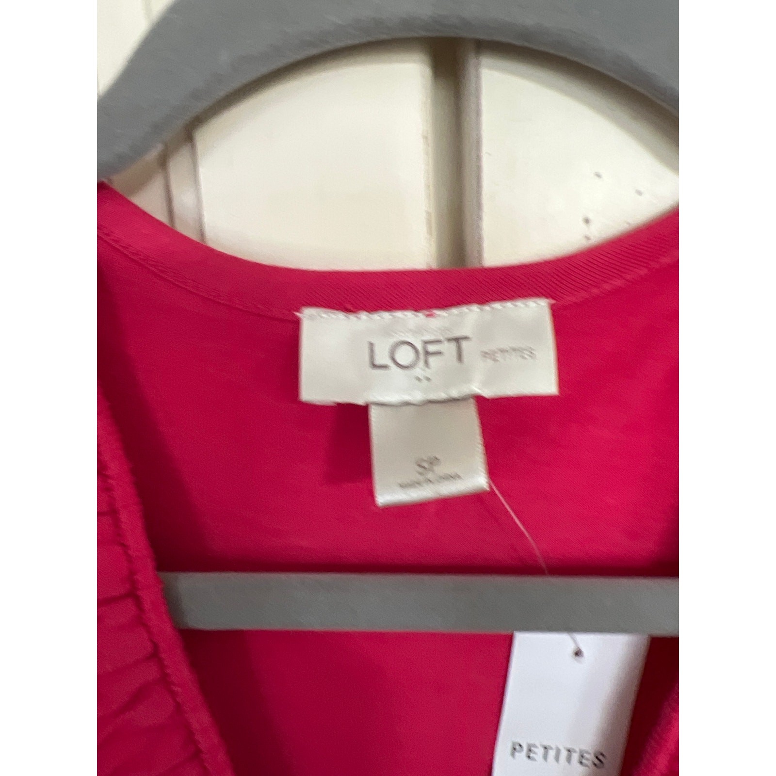NWT Loft size SP small petite bright pink stretch knit dress