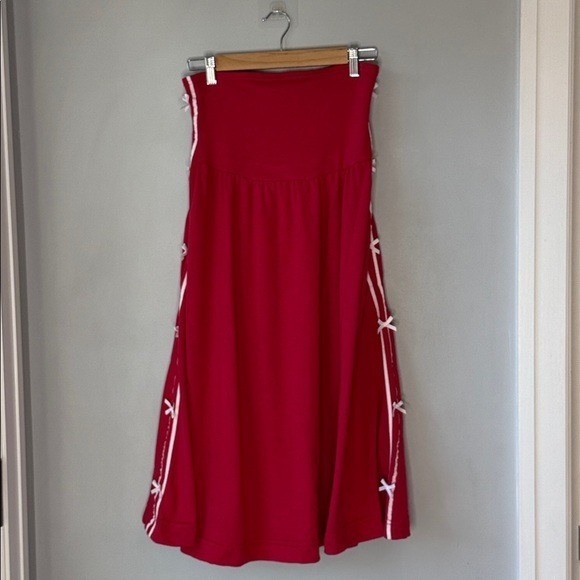 Daily Practice Anthropologie Strapless Side Bow Midi Dress Small