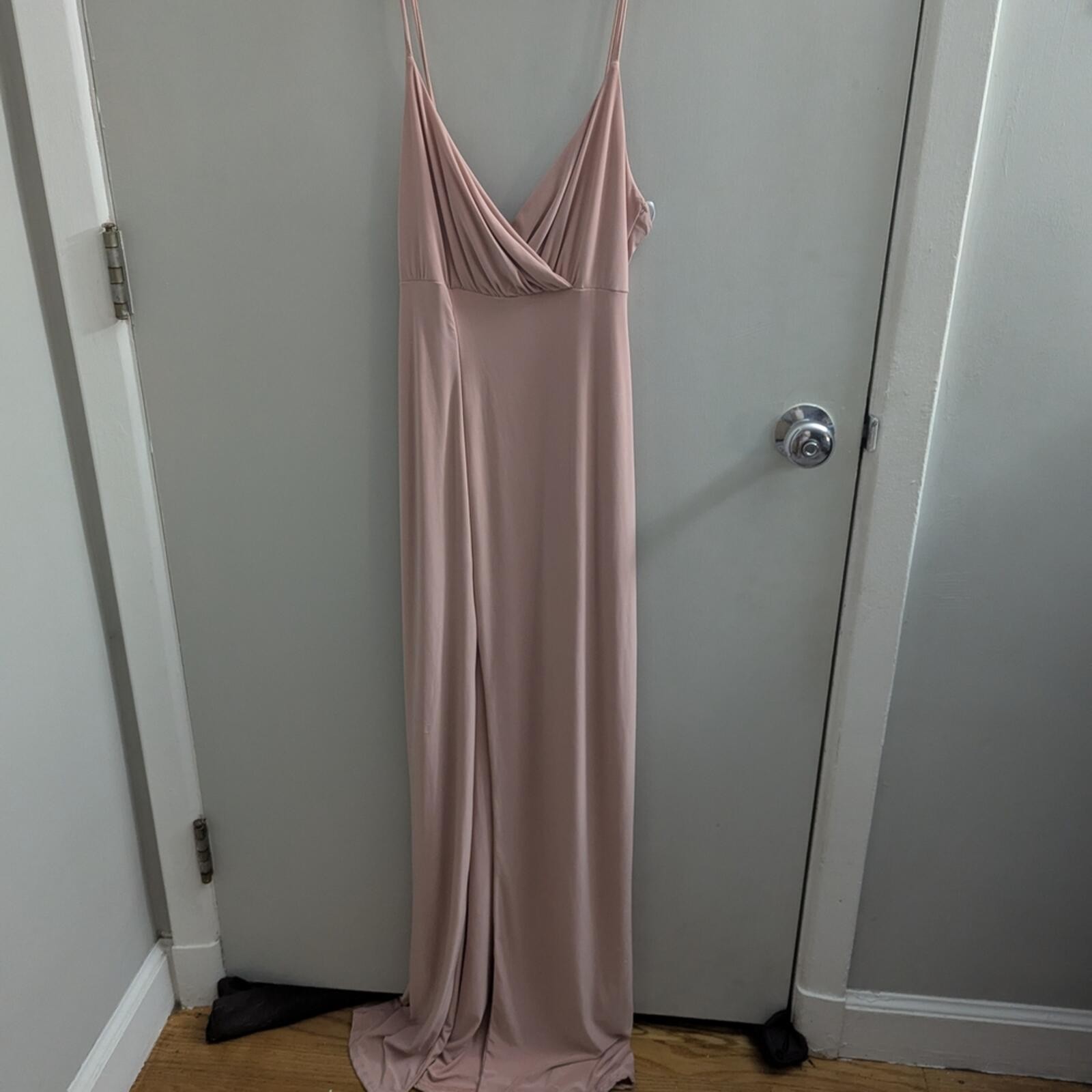 New Size 6 Missguided Blush Pink Formal Dress Prom Hoco Wedding Guest Black Tie