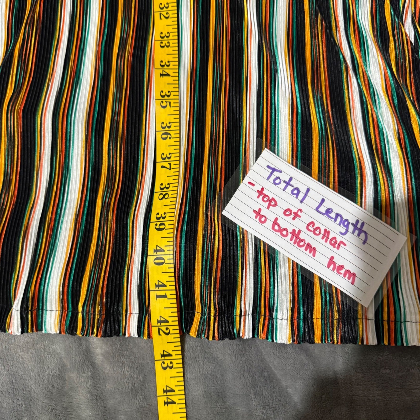 Pull&Bear Plisse Striped Midi Dress M Multicolor Sleeveless Retro Crinkle Pleats