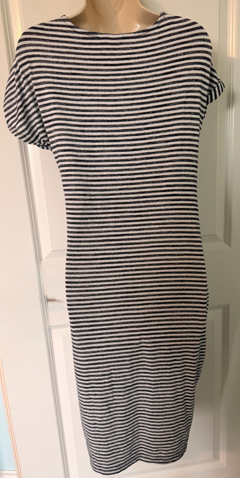 GAP Navy Blue White Striped Twist Front Knot Waist Dress Nautical Small