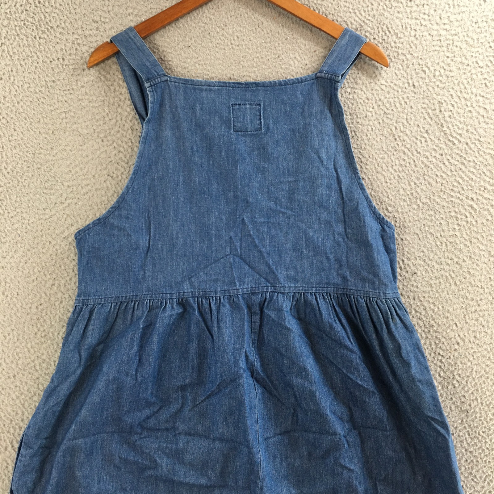 Sun Belt Denim Dress Womens Medium Sleeveless Embroidered Casual Cotton Blue