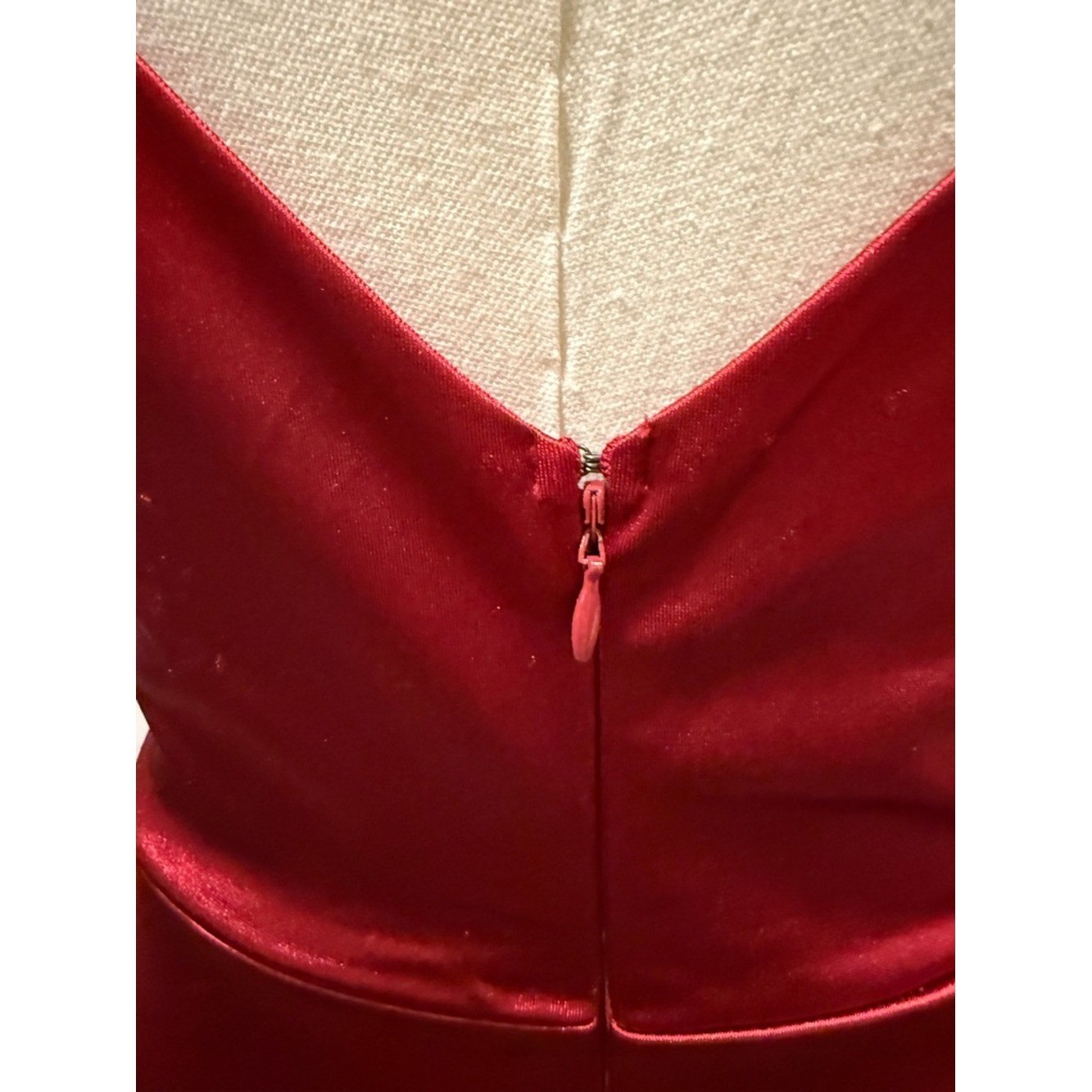 Melora Deep Red Satin Dress