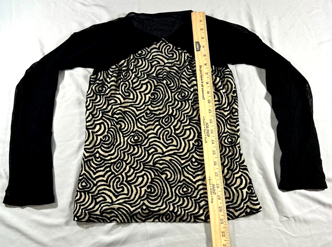 Cosabella Women Size Medium Long Sleeve Black Casual Blouse Dress