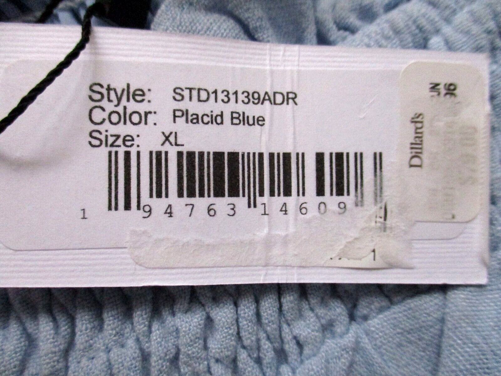 Sugarlips Dress XL Placid Blue Fully Lined Rayon & Linen Elastic Bodice & Sleeve