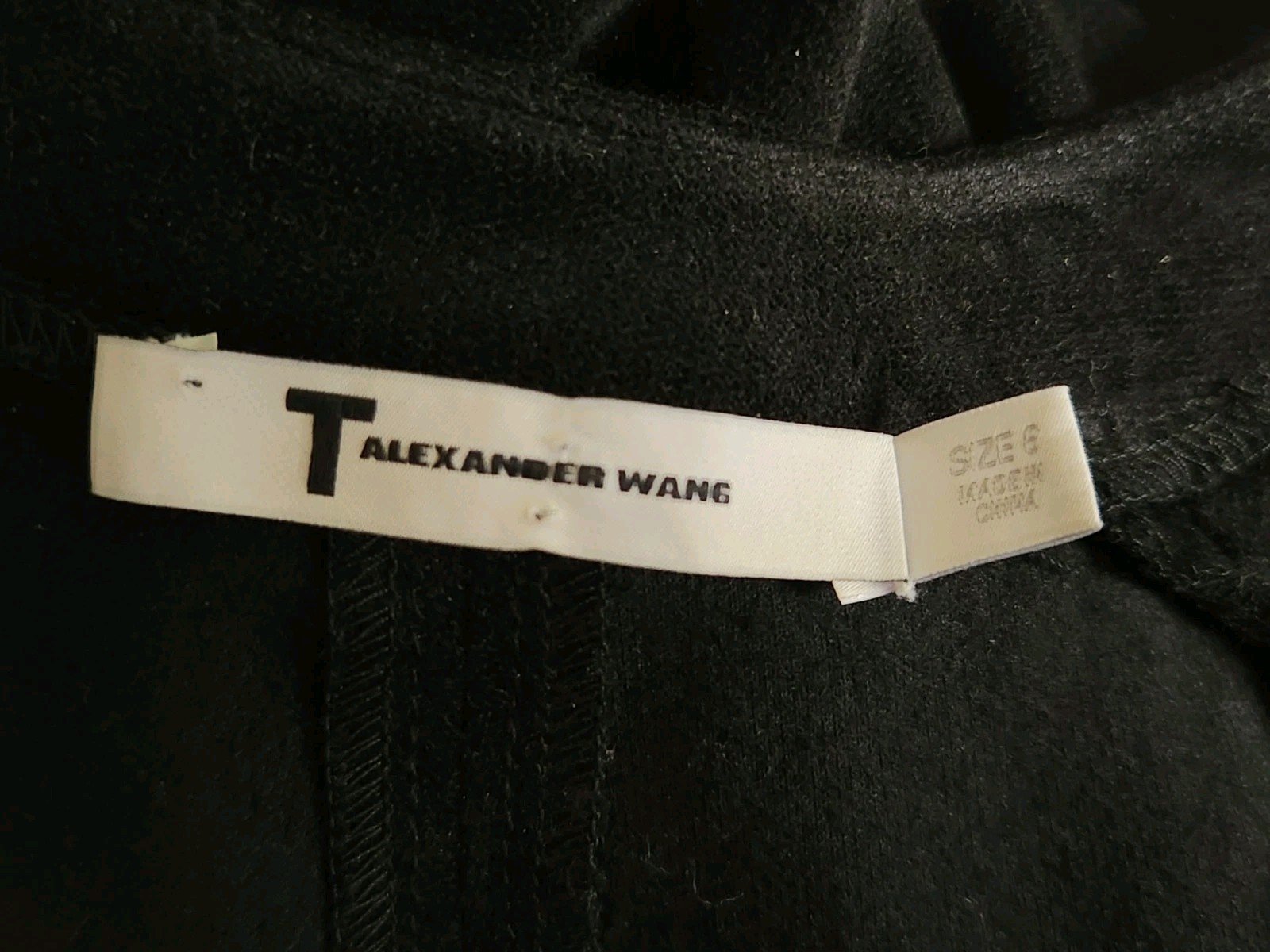 T By Alexander Wang Long Sleeve Scuba Zipper Dress Colorblock Blue Black Size 6