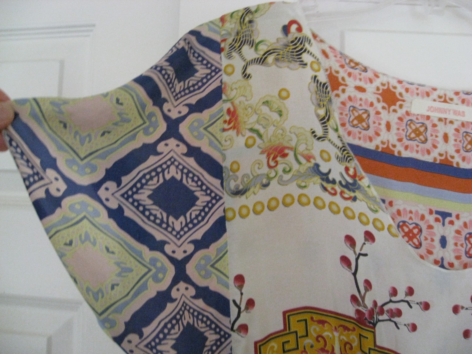 Pre Owned Johnny Was Patchwork Boho Maxi Dress Size M G2U
