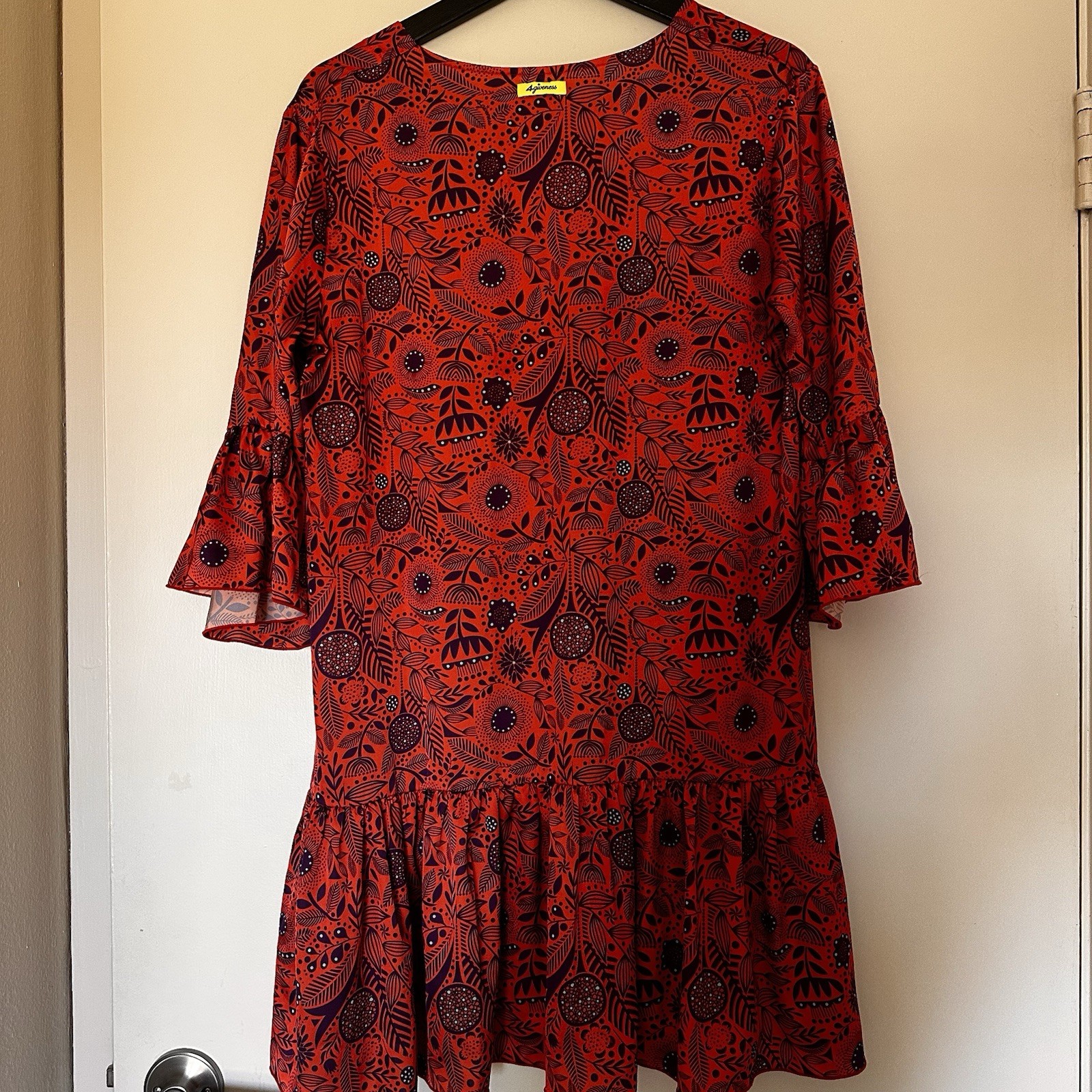 4GIVENESS Red Jungle Cheetah Dress – Size S/M