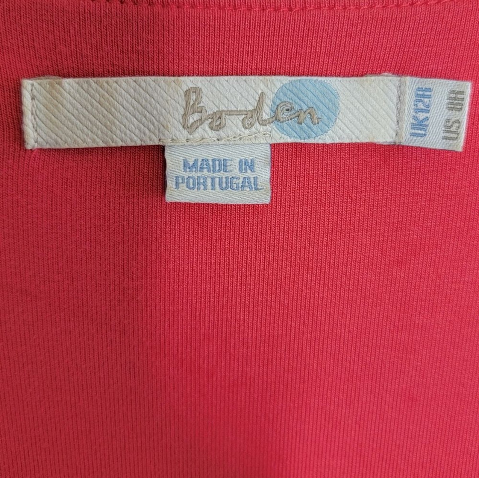 Boden Coral & Beige Polka Dot Surplice Crossover Bust Dress Size US 8R Whimsy