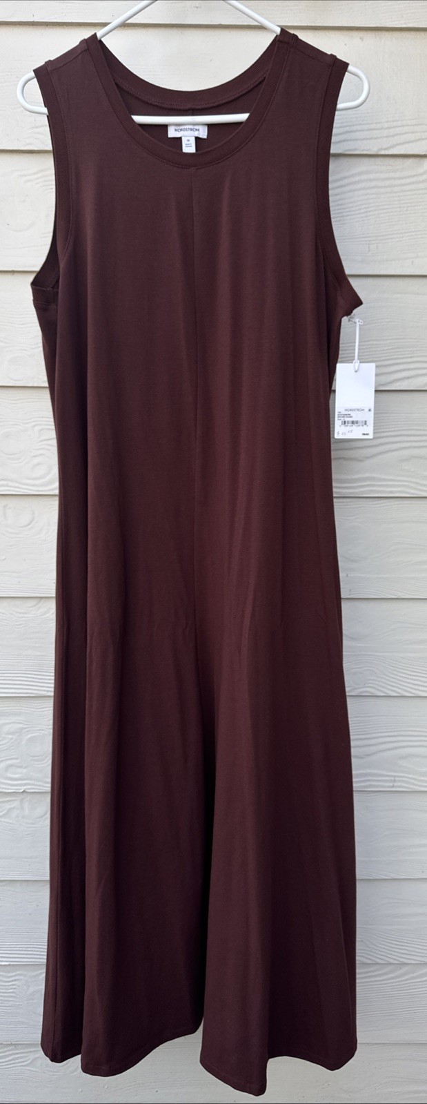 New Nordstrom Women’s Brown Summer Dress Maxi XL X Large Brown Raisin Cotton