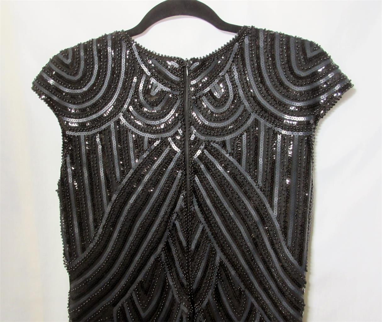 Flapper Sheath Dress Babeyond Black L Sequins Beads Fringe Formal Sleeveless