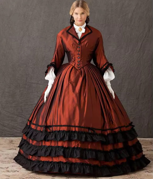 1818s Victorian Christmas Dress Women Queen Princess Victotian Fancy Ball Gown