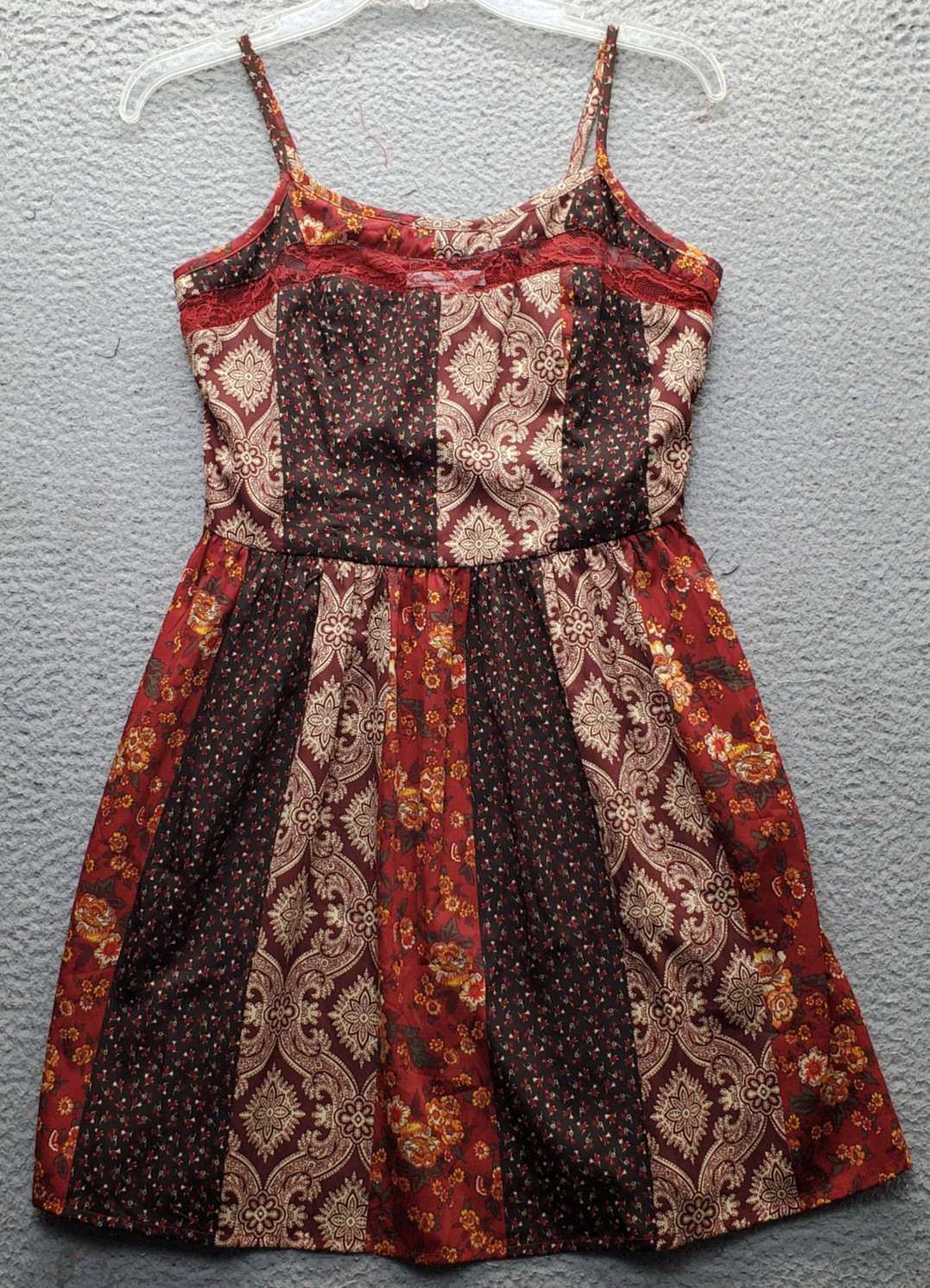 American Rag Cie Sun Dress Women Medium Multi Floral Sleeveless Adjustable Strap