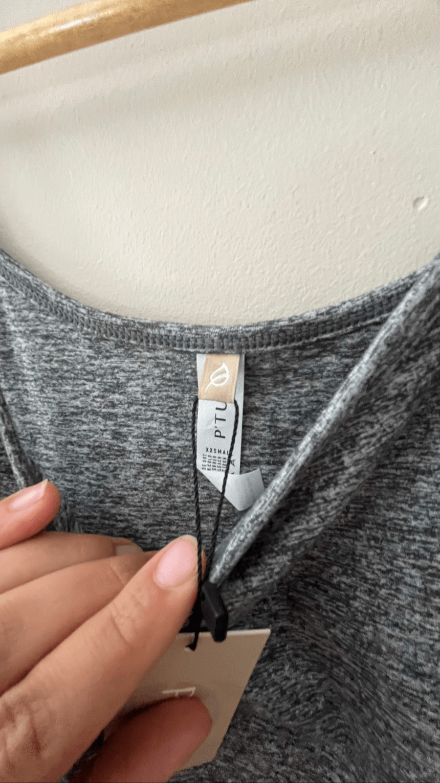 NWT P’tula Gray Marled Mini Dress – XXS – Bodycon Athleisure Spaghetti Strap