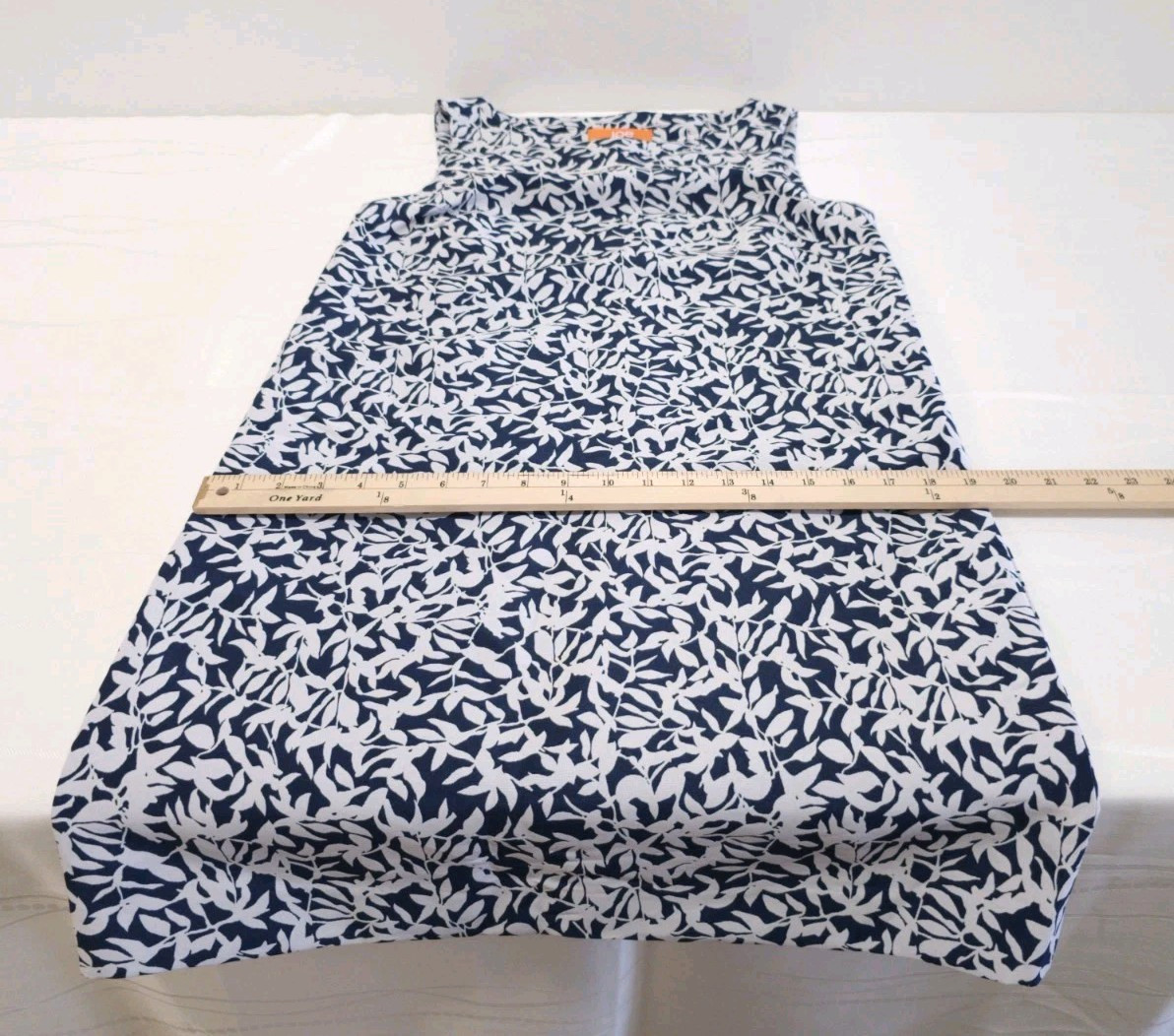 Womens Joe Fresh A Line Sleeveless Sheath Dress Small Blue Gray Side Zipper EUC