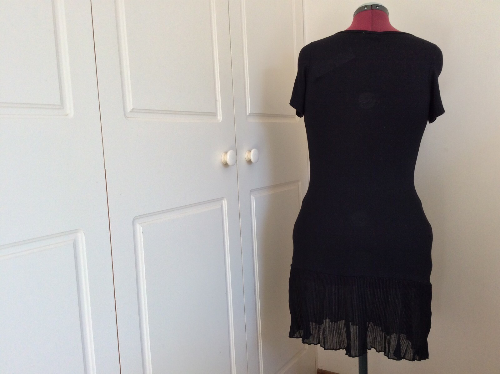FILO WOMENS SHORT SLEEVE WITH PLEAT CHIFFON TRIM DRESS SIZES 8, 10, 12, 14