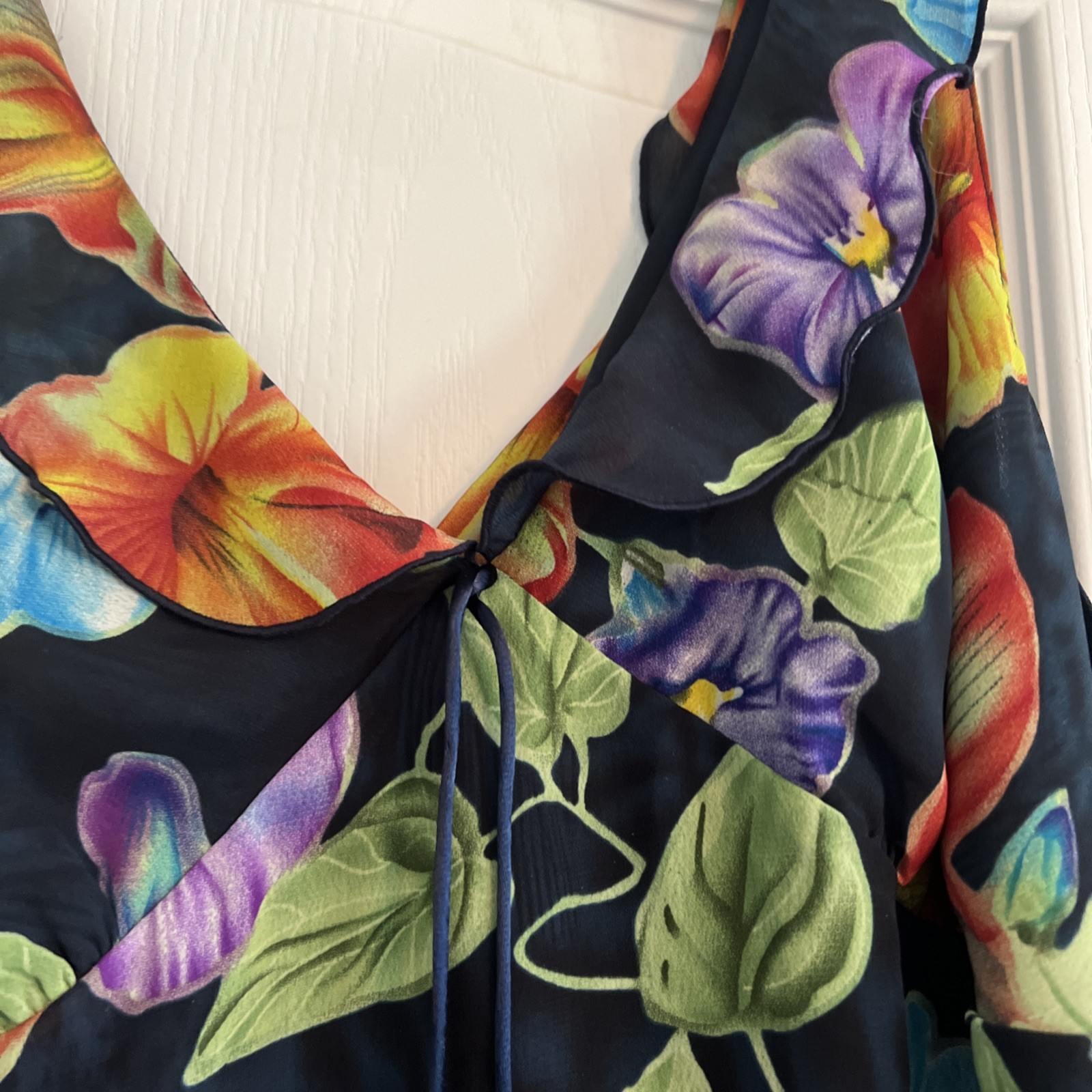 A Wild Thyme Black Floral Dress. Flowy. Size 16. Very Pretty!