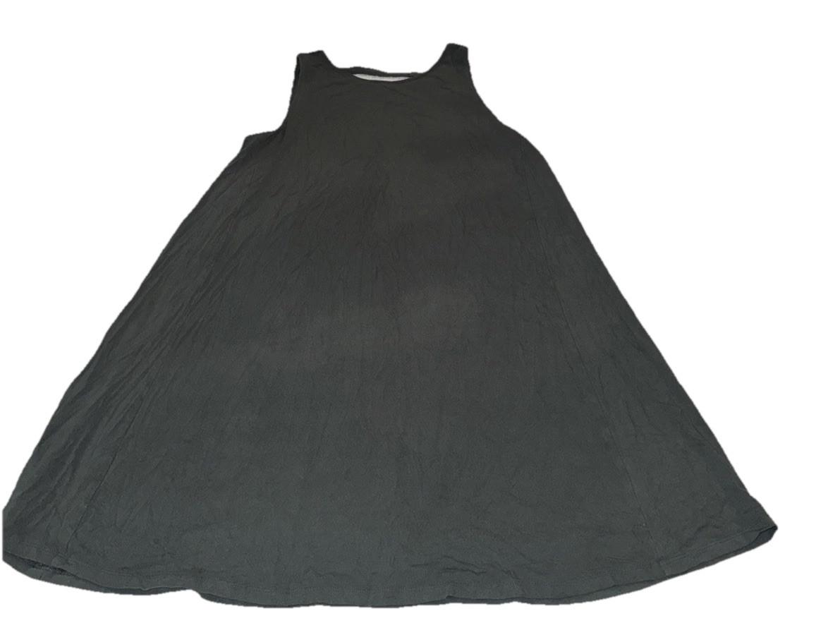 Gray Sleeveless Rayon Mini Short Pullover Medium Sundress Tank Dress